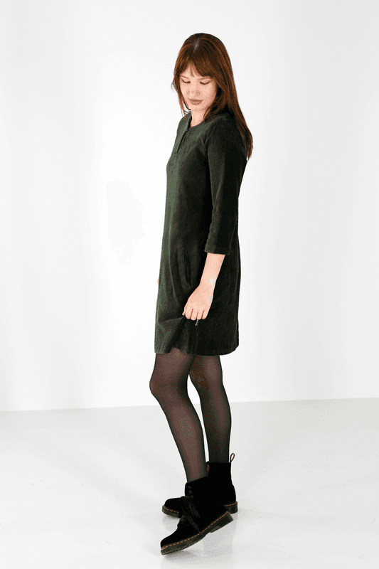 Margrete combo grön babycord tunik