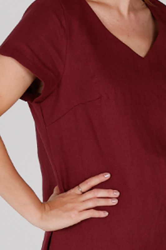 Hannalena plum linne klänning