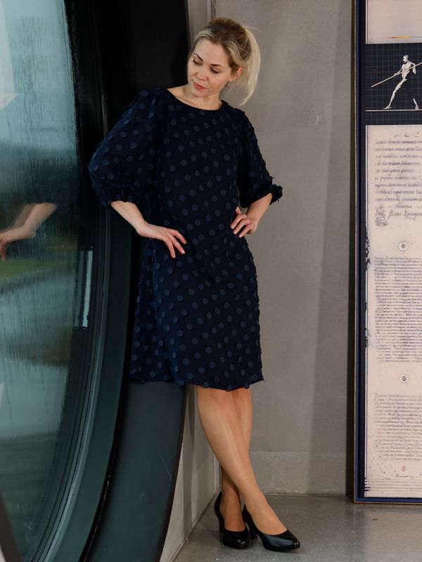 Janny blå festklänning 