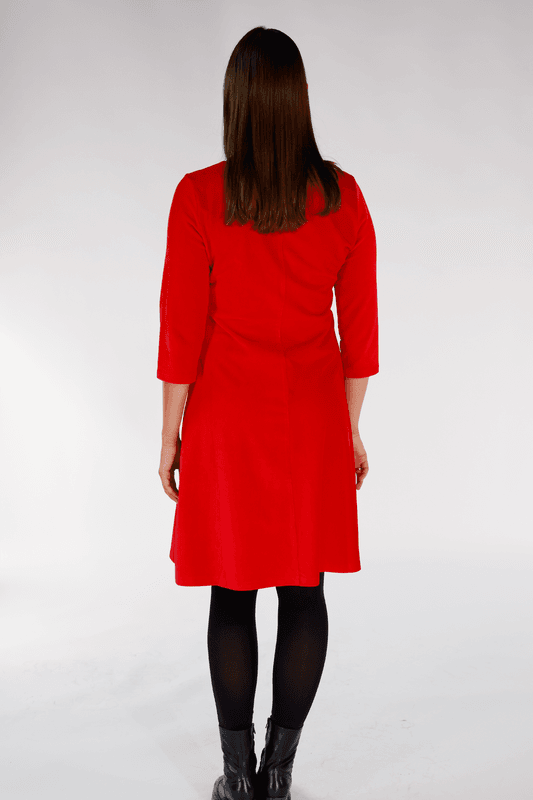 Elli klänning babycord röd