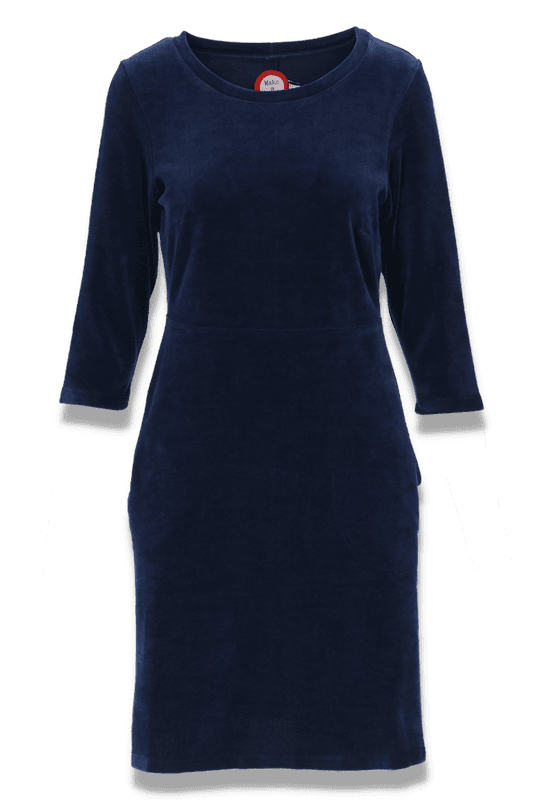 Birgitt navy blue kort basklänning