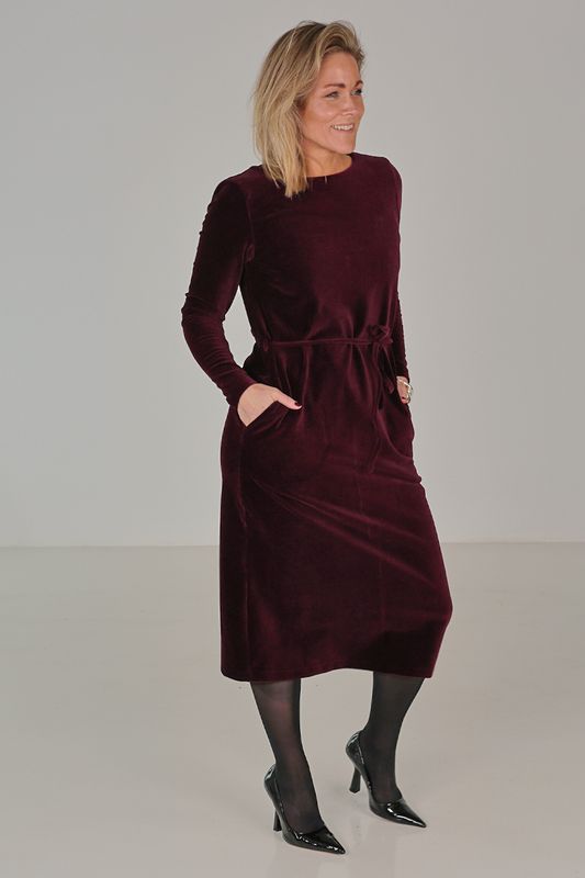 Chloe burgundy klänning