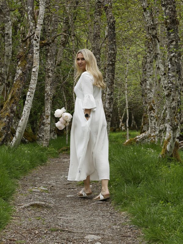 India vit boho chic klänning