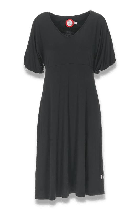 Roberta fantastisk svart basisklänning