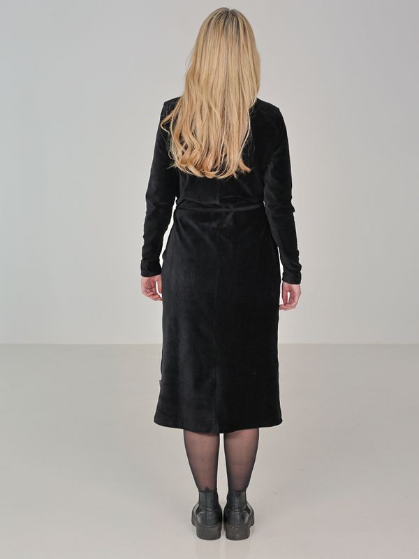 Chloe svart klänning i sammet