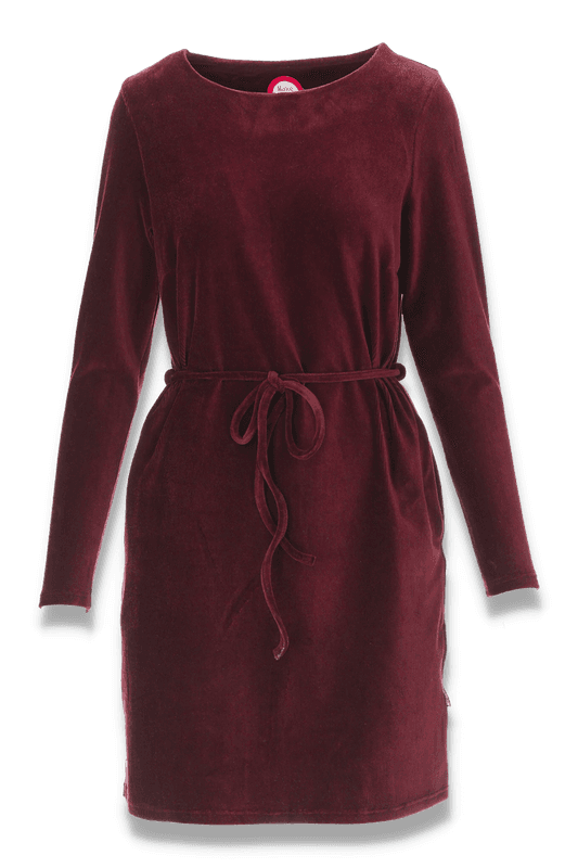 Hazel burgundy klänning i sammet