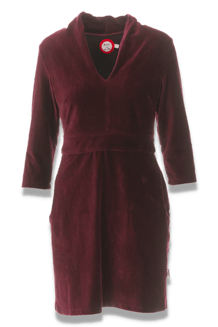 Huvudbild Kine burgundy kort basklänning