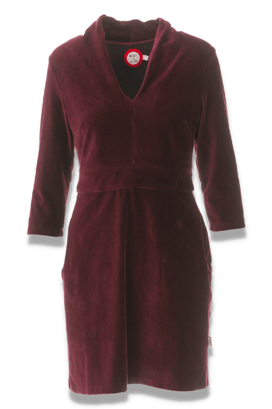 Kine burgundy kort basklänning