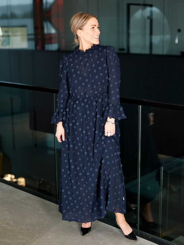 Sina elegant blå festklänning 