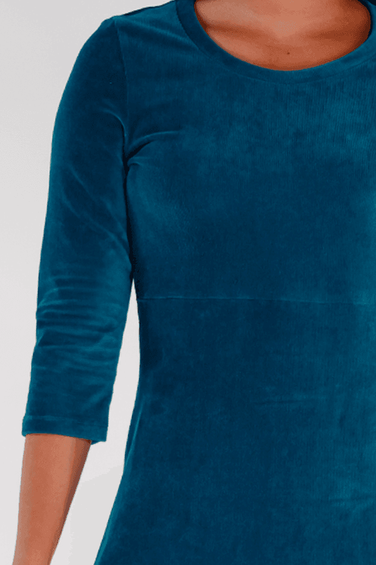 Elli klänning babycord petrol