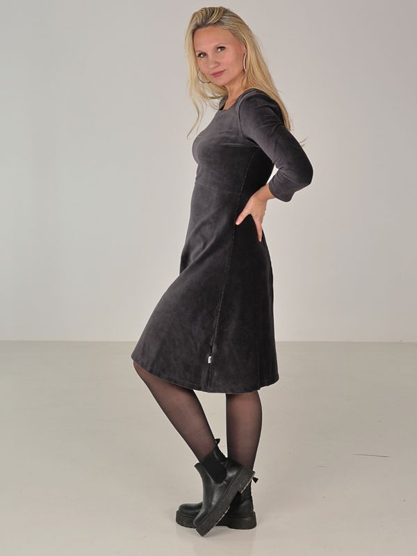 Elli klänning sammet grå