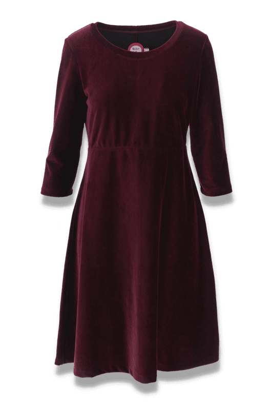 Elli klänning babycord bourdeaux 
