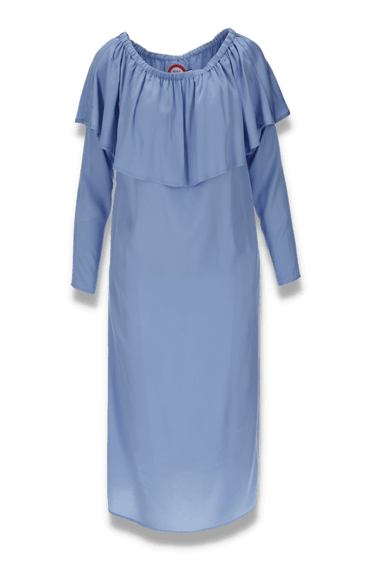 Palma ljusblå elegant klänning i rayon