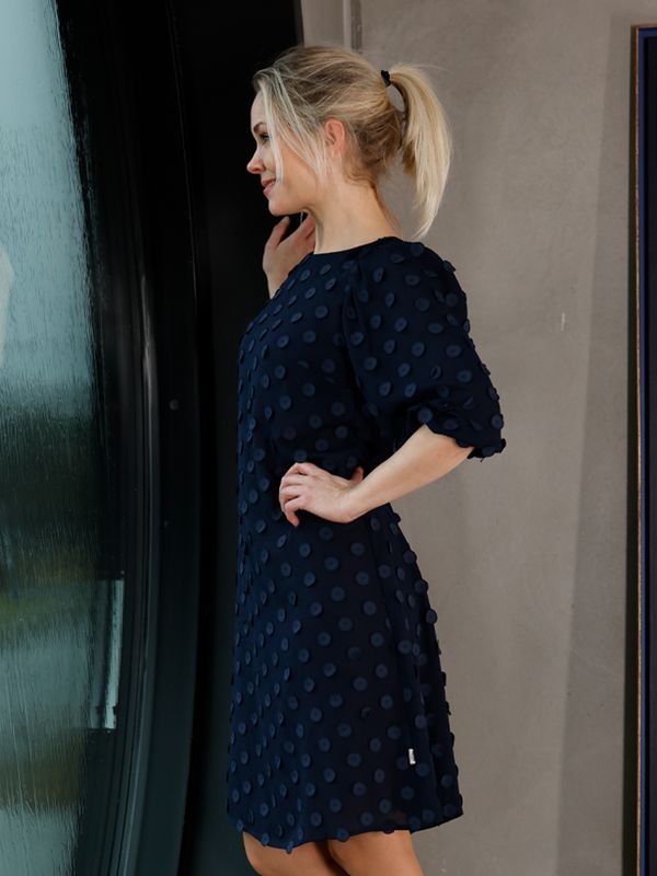 Janny blå festklänning 