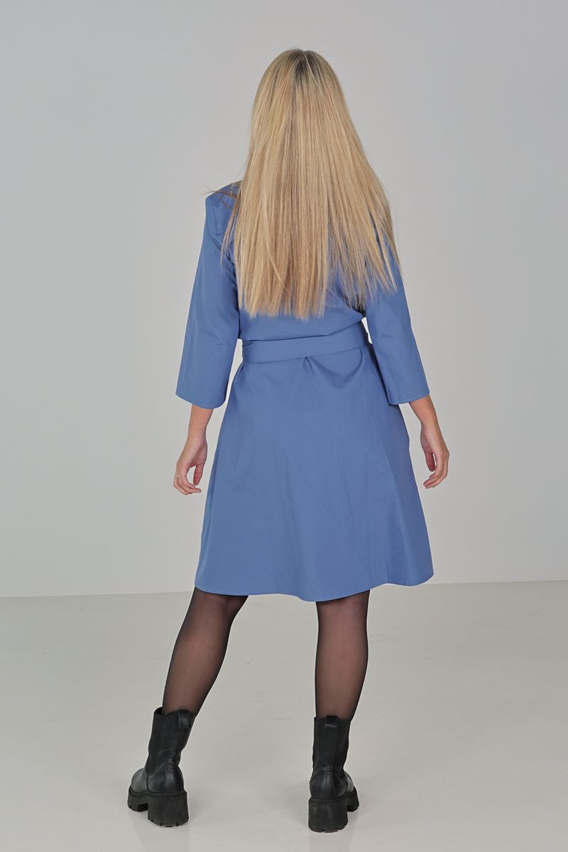 FRØYDIS jeansblue skjortklänning