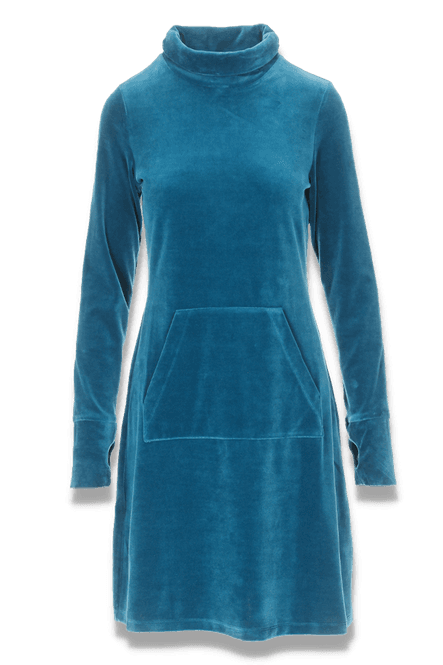 Huvudbild Lilli petrol  velourklänning